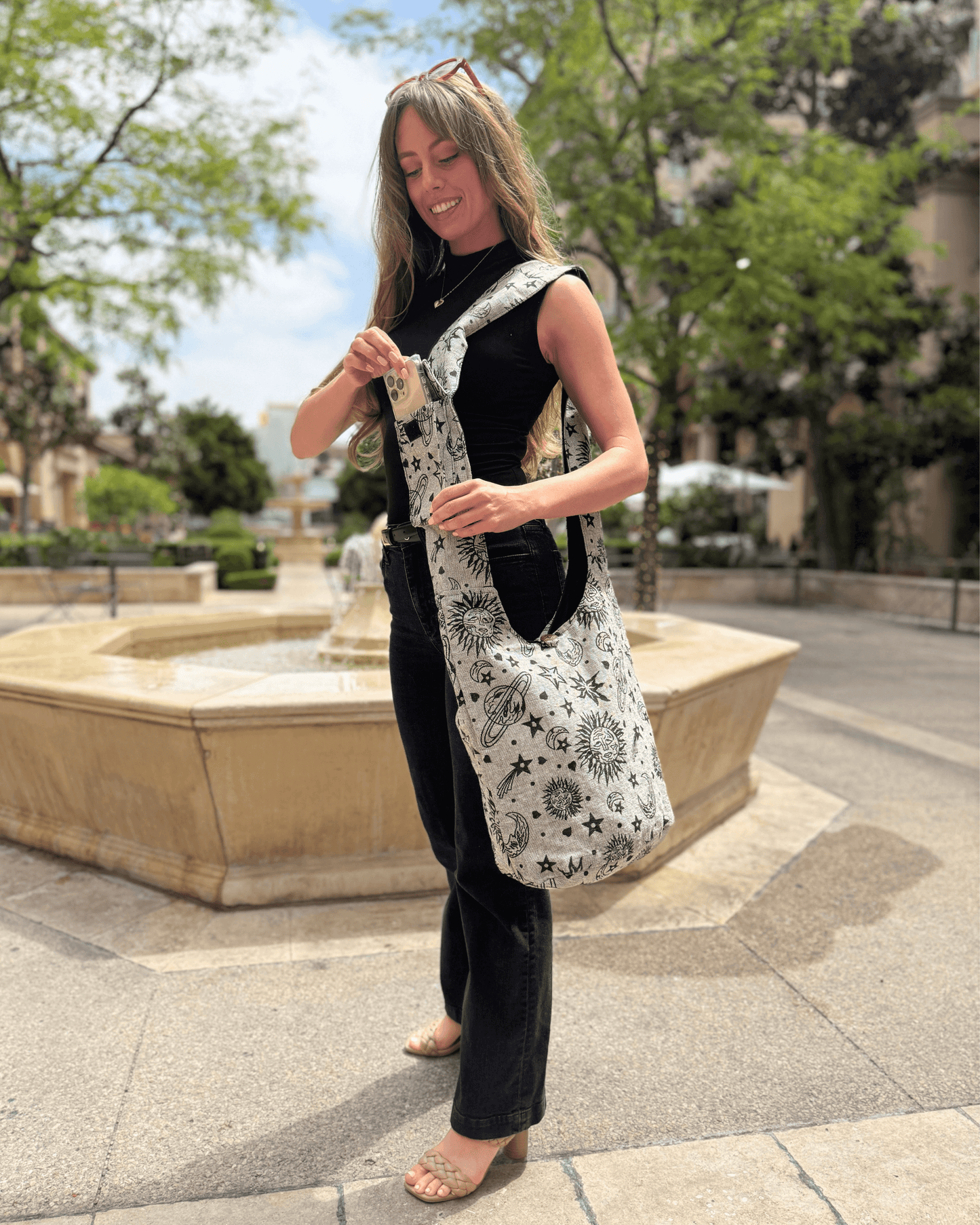 Celestial Print Hobo Bag - Kathmandu Collection