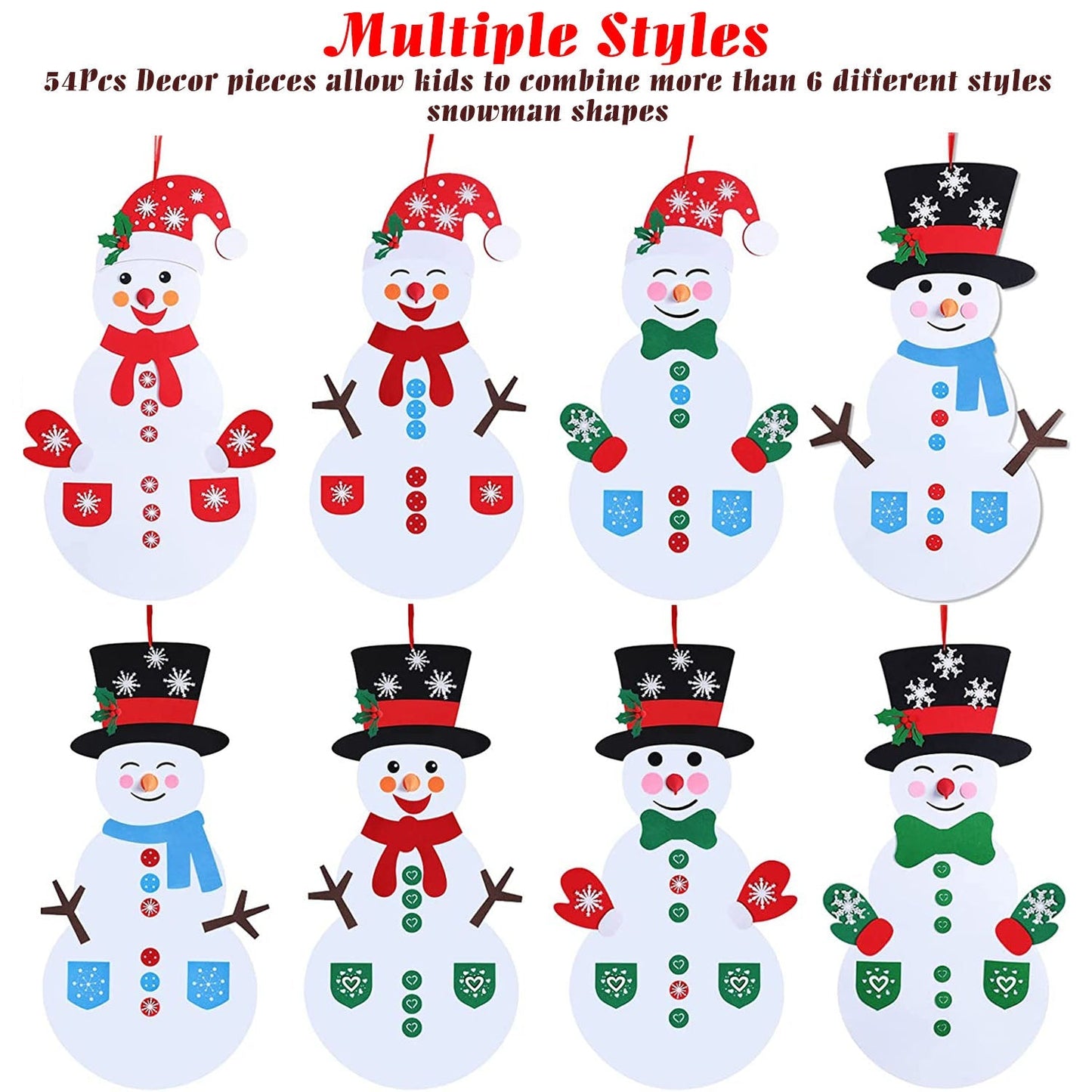 GBruno Felt Christmas Snowman Set