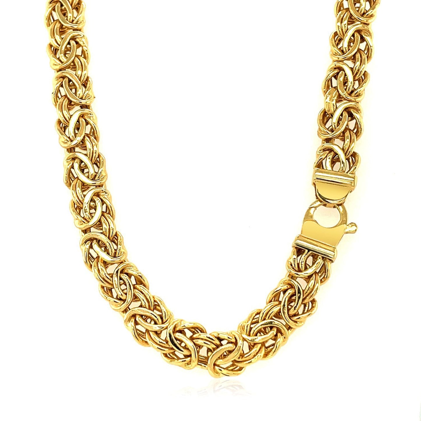 Collier en Chaîne Motif Byzantin en Or Jaune 14k