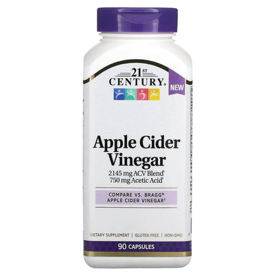 Gélules de vinaigre de cidre de pomme du 21e siècle - 90 unités