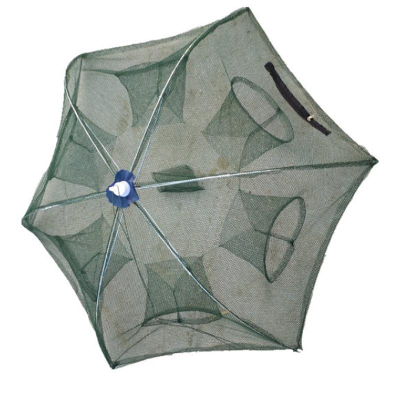 Filet de pêche hexagonal portable à 6 trous