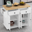 Elegant Kitchen Island Cart with Storage and Locking Wheels