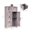 Armario de Almacenamiento de Baño Gris Elegante con 5 Cajones