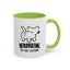Introvertido. No molestar. Taza de café de gato en dos tonos