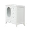 30" Bathroom Vanity with Sink, Bathroom Vanity Cabinet with Three Drawers and Door, Solid Wood and MDF, White - Korvel