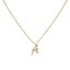10K White Gold Diamond Accent Initial "A" Pendant Necklace