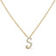 10K White Gold Diamond Accent Initial "A" Pendant Necklace