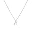 10K White Gold Diamond Accent Initial "A" Pendant Necklace