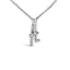 10K White Gold Diamond Accent Initial "A" Pendant Necklace