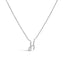 10K White Gold Diamond Accent Initial "A" Pendant Necklace