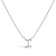 10K White Gold Diamond Accent Initial "A" Pendant Necklace