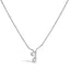 10K White Gold Diamond Accent Initial "A" Pendant Necklace