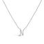 10K White Gold Diamond Accent Initial "A" Pendant Necklace