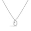 10K White Gold Diamond Accent Initial "A" Pendant Necklace