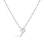 10K White Gold Diamond Accent Initial "A" Pendant Necklace
