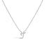 10K White Gold Diamond Accent Initial "A" Pendant Necklace
