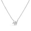 10K White Gold Diamond Accent Initial "A" Pendant Necklace