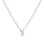 10K White Gold Diamond Accent Initial "A" Pendant Necklace