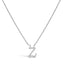 10K White Gold Diamond Accent Initial "A" Pendant Necklace