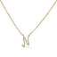 10K White Gold Diamond Accent Initial "A" Pendant Necklace