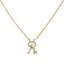 10K White Gold Diamond Accent Initial "A" Pendant Necklace