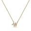 10K White Gold Diamond Accent Initial "A" Pendant Necklace