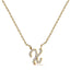 10K White Gold Diamond Accent Initial "A" Pendant Necklace