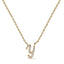 10K White Gold Diamond Accent Initial "A" Pendant Necklace