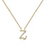 10K White Gold Diamond Accent Initial "A" Pendant Necklace