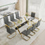 Dining table Modern tempered glass dining table Large modern office desk - Korvel