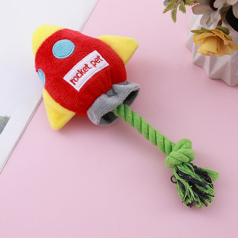 Pet cotton rope toy dog resistant to biting and grinding teeth - Korvel