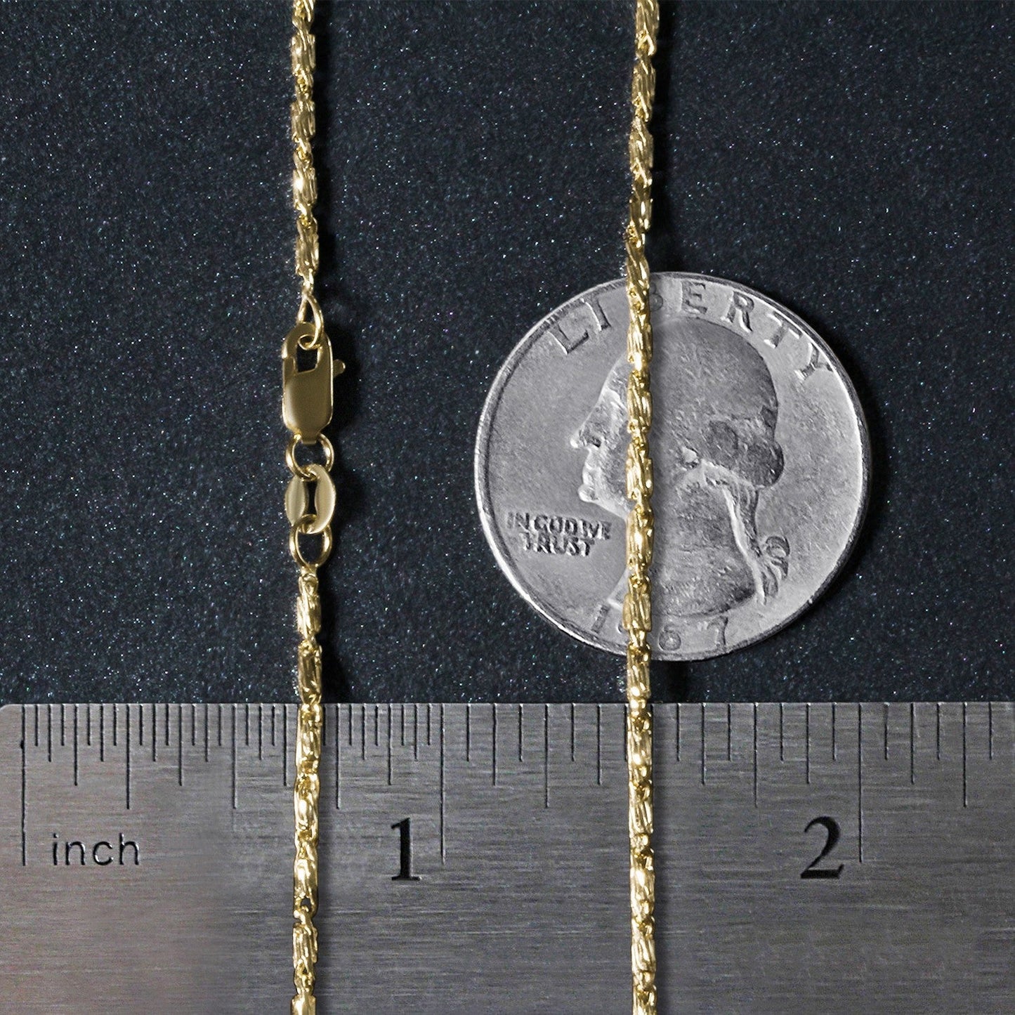 14k Yellow Gold Diamond Cut Fancy Links Pendant Chain