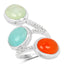9.50 Carat Multi Stone .925 Sterling Silver Bypass Ring