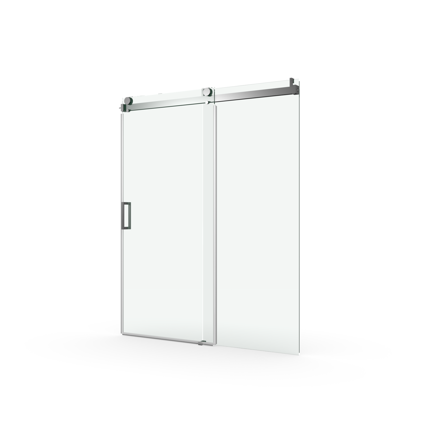Elan 56 to 60 in. W x 76 in. H Sliding Frameless Soft-Close Shower Door with Premium 3/8 Inch (10mm) Thick Tampered Glass in Matte Black 22D01-60MB - Korvel