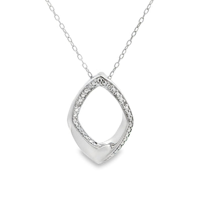Pendentif de mode en diamant véritable en argent sterling