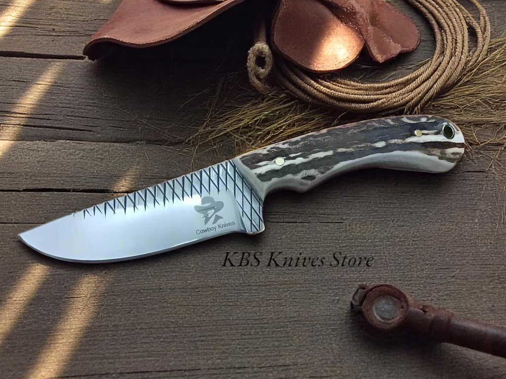 Ridge Rider – Unique Antler Handle Cross Draw Knife - Korvel