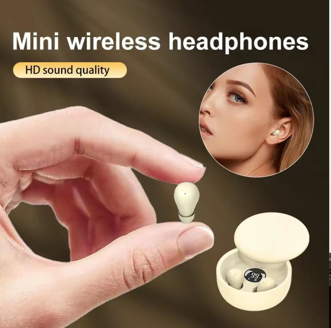 Auriculares Mini EchoDotz - Auriculares Bluetooth 5.4 Ultra-Ligeros