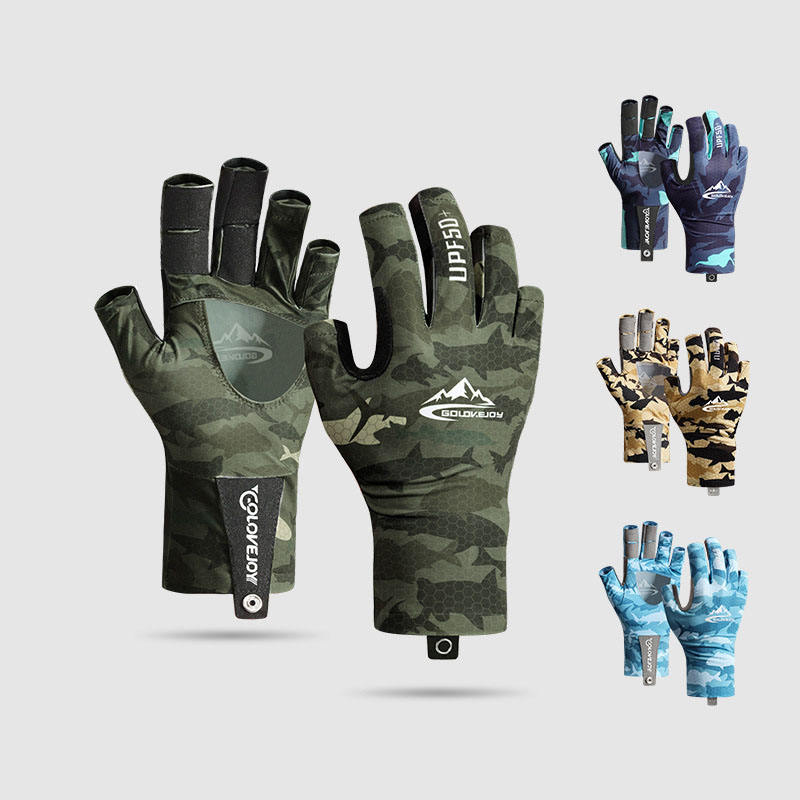 Professional UPF50+ Lure Fishing Gloves Half Finger Sun protection Ice silk Fishing Gloves For Men - Korvel