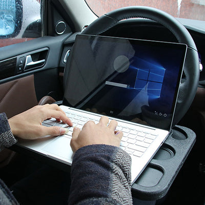 Multifunctional Car Laptop Stand Notebook Desk Steering Wheel Tray Table Food Drink Holder Car Card Table Computer - Korvel