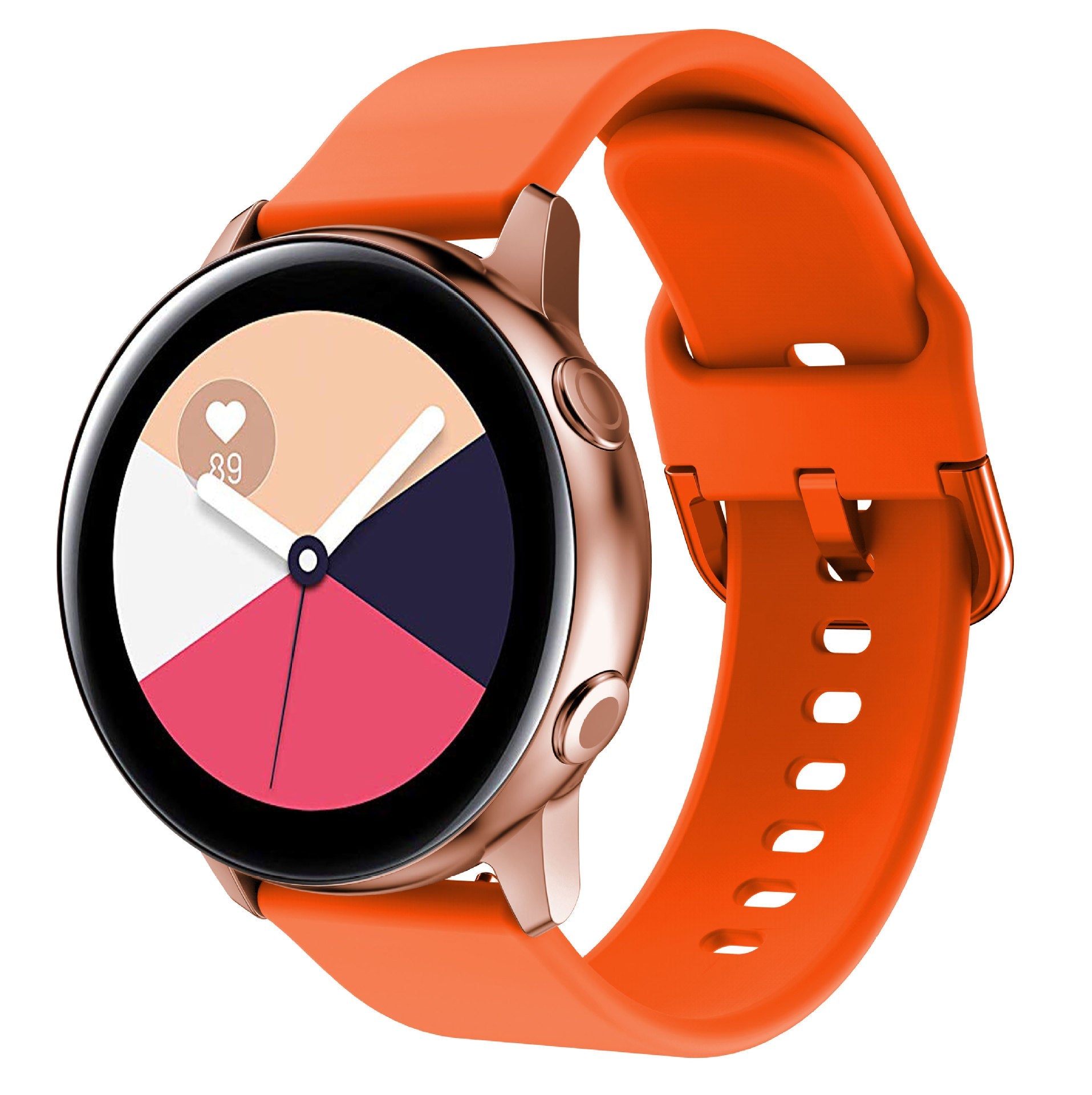Suitable for Samsung Galaxy Watch Active2 Solid Color Silicone Strap 20/22mm Universal Strap - Korvel