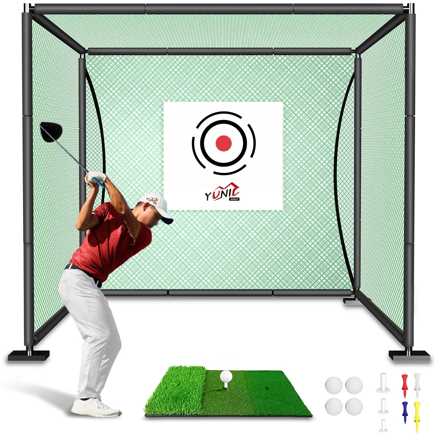 Ultimate Golf Driving Practice Cage (Green) - Enhance Your Game - Korvel