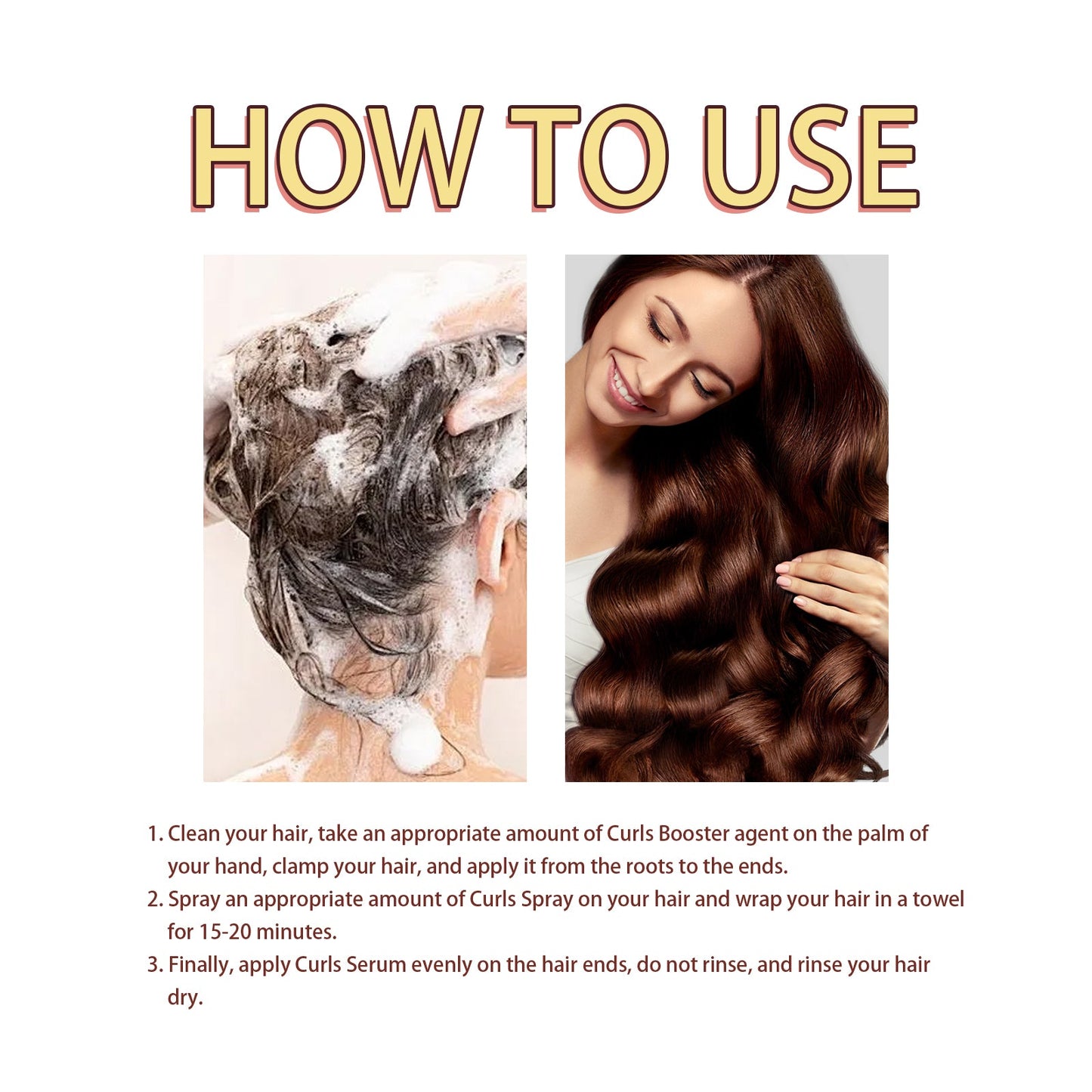 Hair Curling Set, Moisturizing Curly Hair Styling Curly Styling Moisturizing Leave-In Hair Care - Korvel
