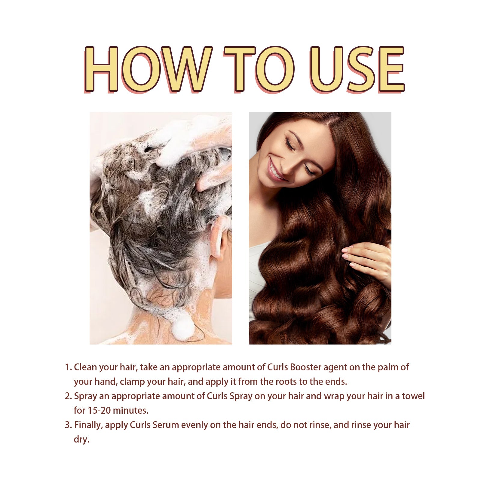 Hair Curling Set, Moisturizing Curly Hair Styling Curly Styling Moisturizing Leave-In Hair Care - Korvel