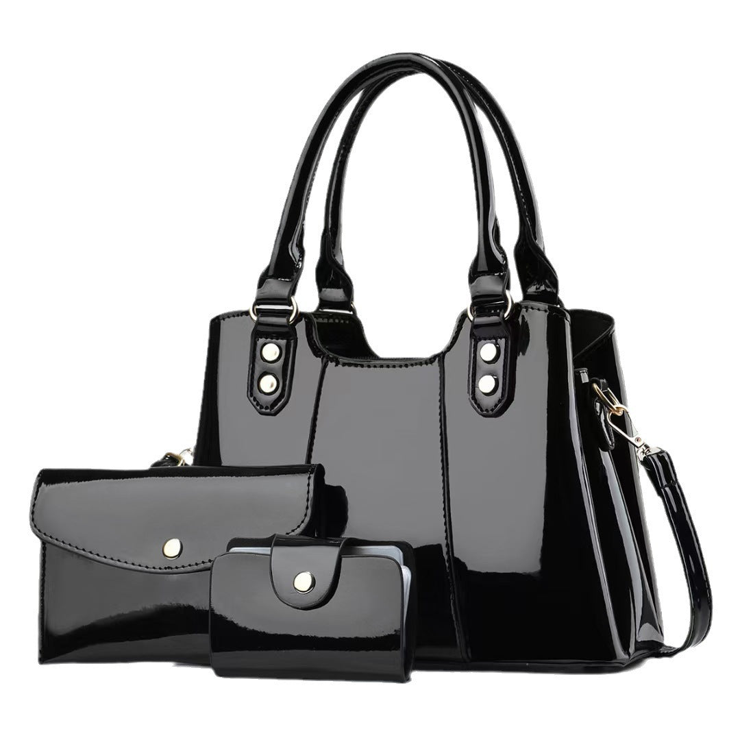 Elegant Three-Piece Mother-and-Child Crossbody Bag Set