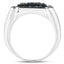 0.81 Carat Genuine Blue Diamond Sterling Silver Ring