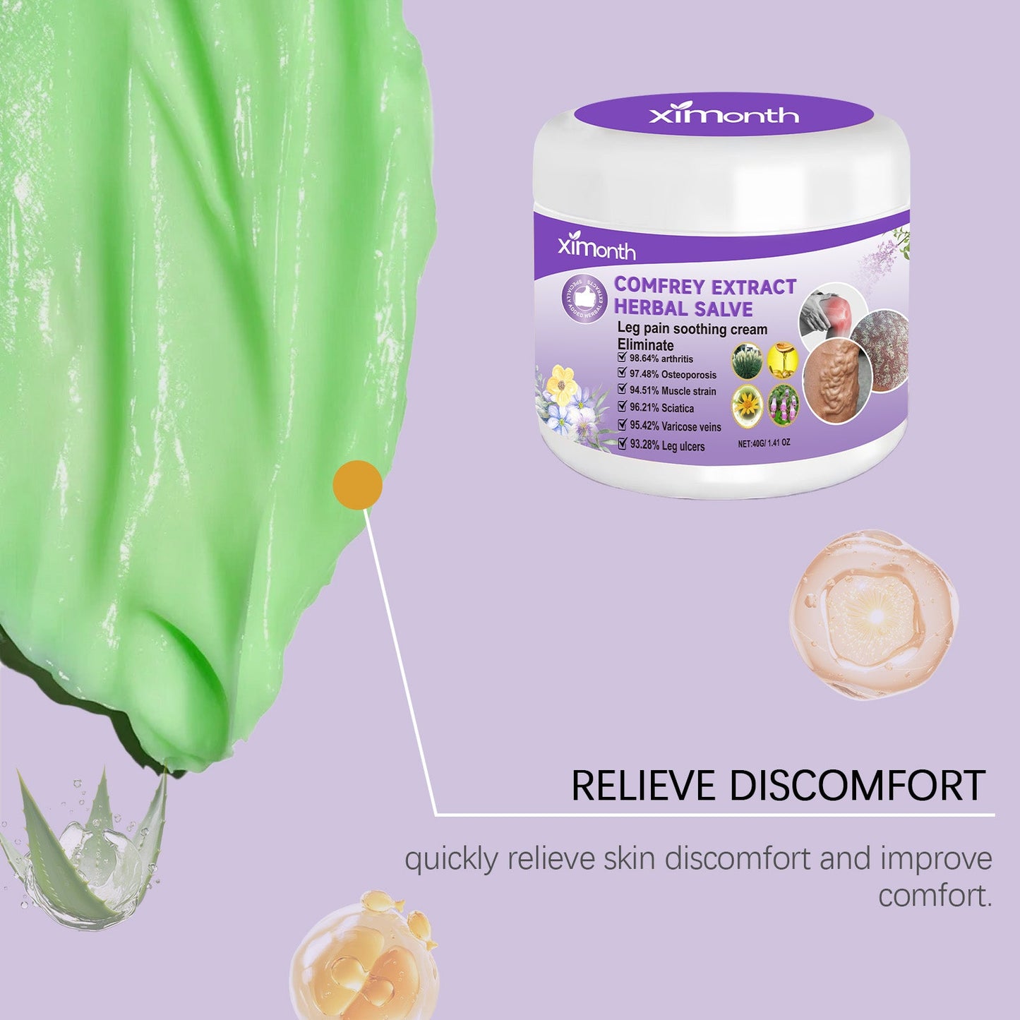 Crema Herbal Comgrass para Masaje Corporal