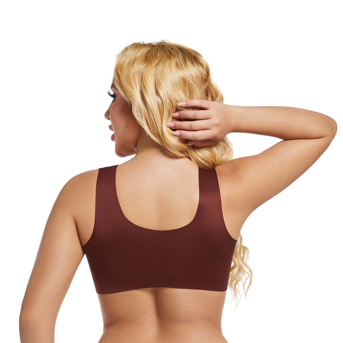 Smooth thin bra front buckle sexy gathering without steel ring adjustment women's underwear - Korvel