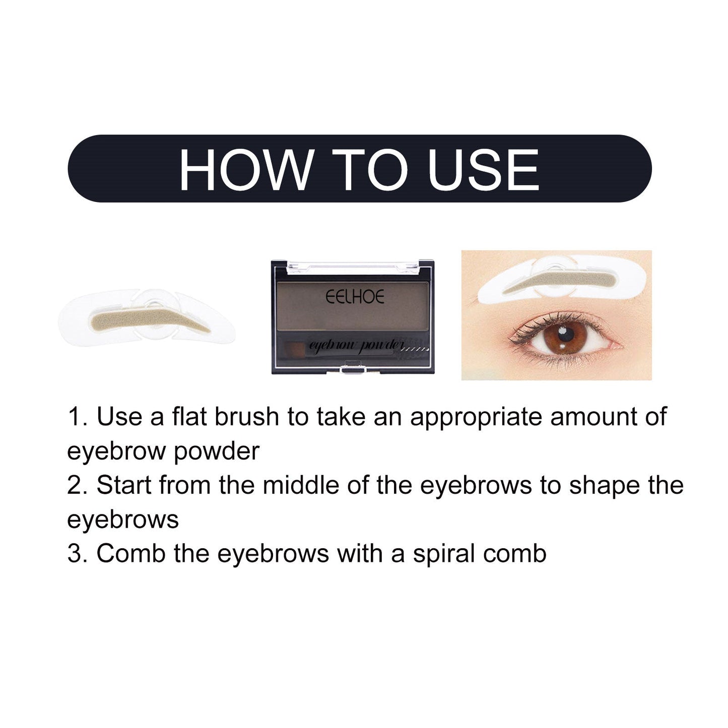 Juego de Polvo para Cejas Premium para una Definición Natural