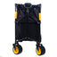Big large capacity Folding cart Extra Long Extender Wagon Cart Folding Wagon Garden Shopping Beach Cart (black +orange) - Korvel