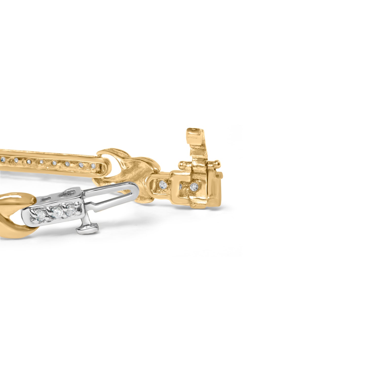 Bracelet en or jaune 10K avec diamants de 1,00 cttw